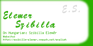 elemer szibilla business card